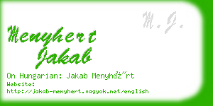 menyhert jakab business card